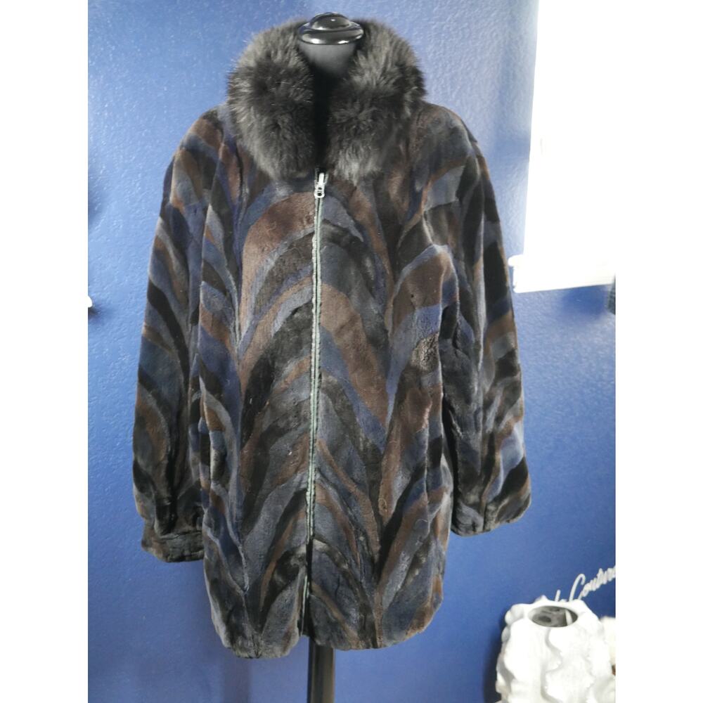 Beautiful Reversible Sheared Mink & Fox Fur Coat Jacket